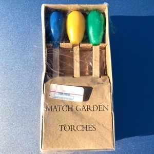 2 Boxes Of Huge Vintage Match Garden Torches Novelty Candles Rare